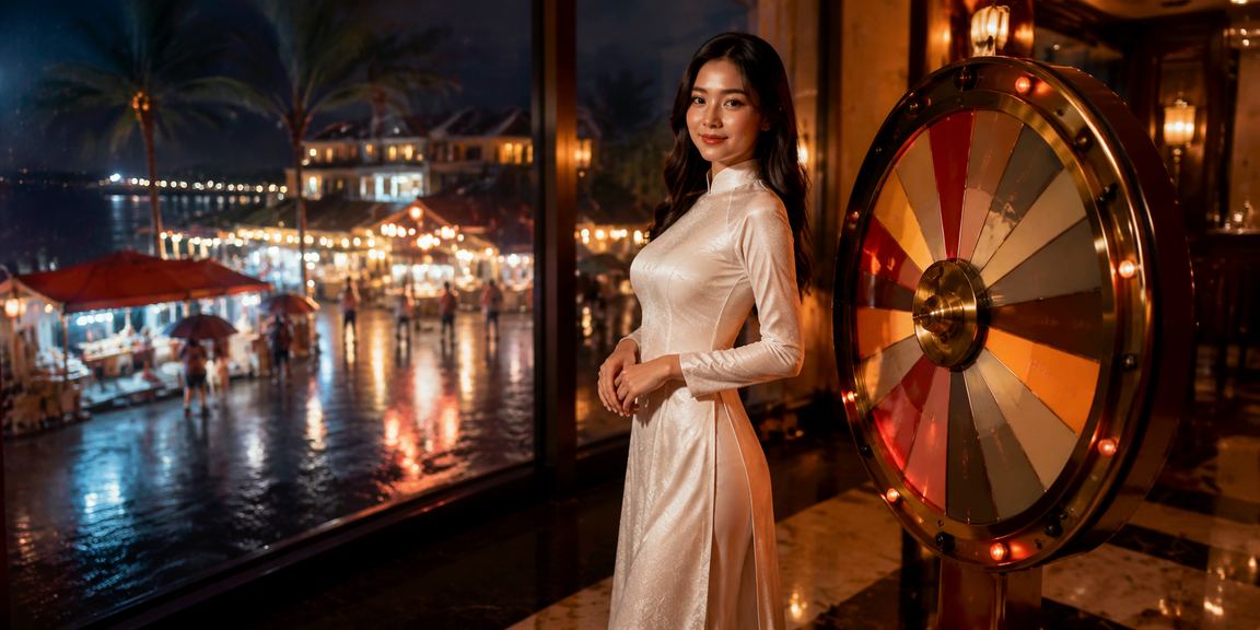 Phu Quoc roulette casino với người mặc áo dài